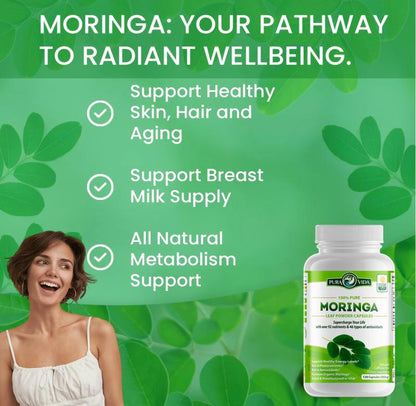 Organic Moringa Powder Capsules